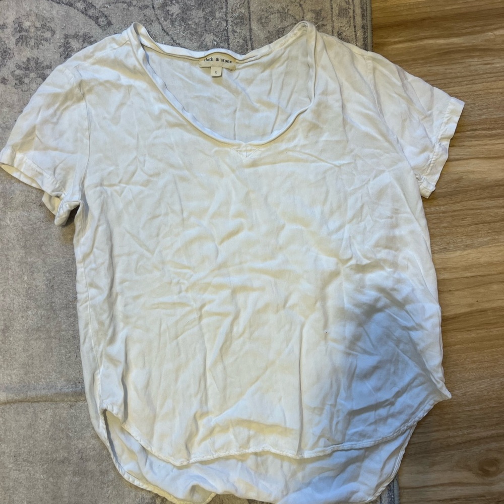 Cloth and Stone White Short Sleeve Tee